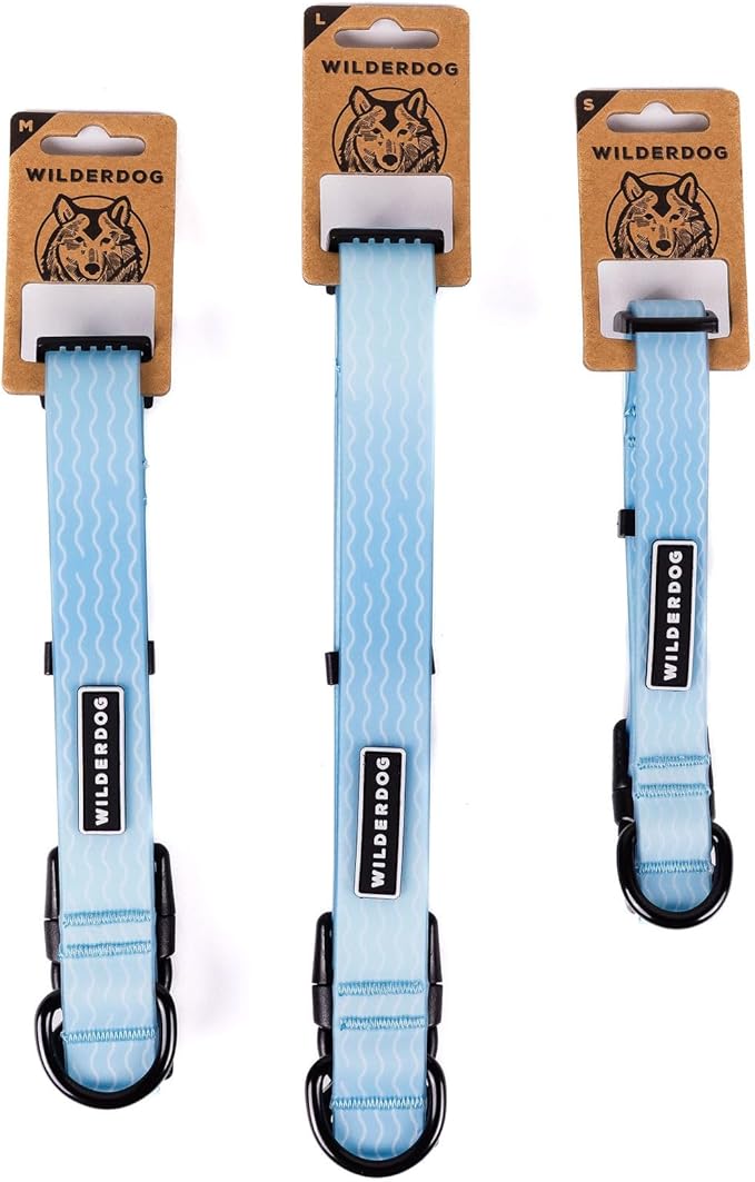 Wilderdog Waterproof Dog Collar - Repels Water & Dirt - Small 11"-15" - Saltwater