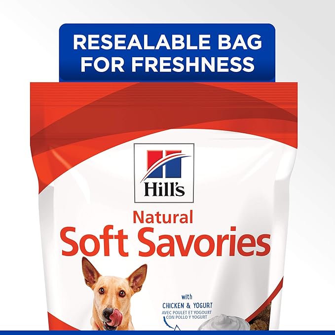 Hill's Natural Soft Savories Dog Treats, Chicken & Yogurt, 8 oz. Bag
