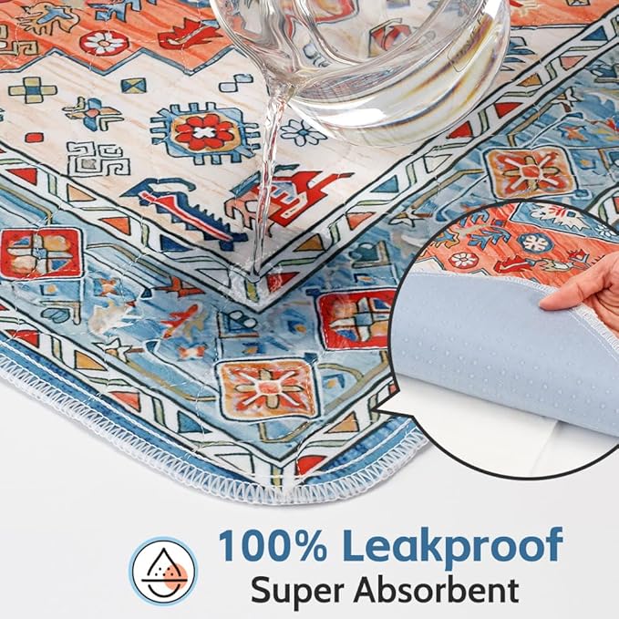 Washable Pee Pads for Dogs 2 Pack Reusable Puppy Training Pads 40"x26" Super Absorbent Waterproof Dog Training Pads, Non-Slip Potty Pads Whelping Pads Litter Mat Pet Supplies - Orange/Mix