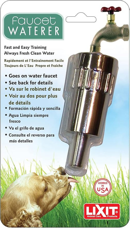 Lixit® L100 Water Faucet Automatic Fountain for Dogs and Other Pets - Made in USA (1 Pack)