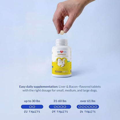 Same for Dogs - 120 Chewable Tablets - S-Adenosyl-L-Methionine, Liver Supplement - Brain Health, Promotes Cognitive Support, Liver Support (Same Tablet)