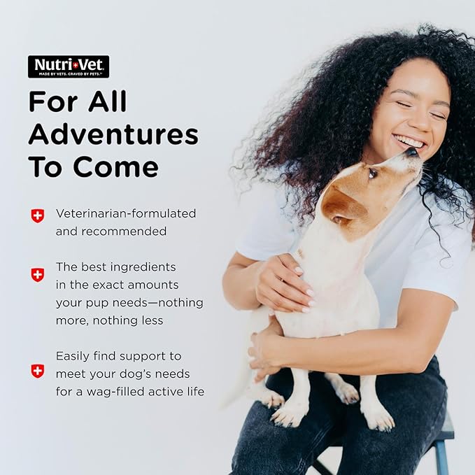 Nutri-Vet Probiotics for Dogs, Dog Probiotics for Digestive Health, Puppy Probiotics, Promotes Healthy Immune System & Gut Health, Vet Formulated, Puppy Supplies, 60 Count Capsules