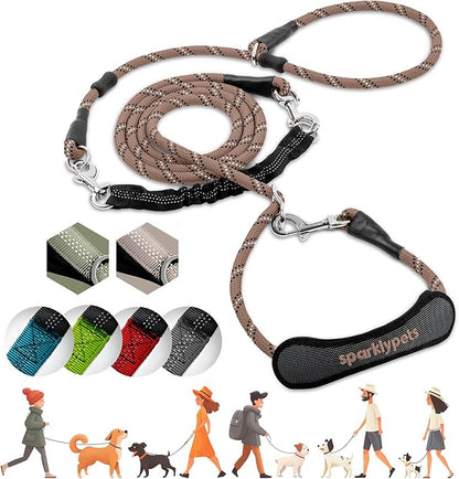 SparklyPets - Bungee Rope Handsfree Leash for 1 Dog - Demovable Slip Lead - Waist or Hip Belt Leash for Dog Walking, Running, Carnicross - Medium & Large Breeds