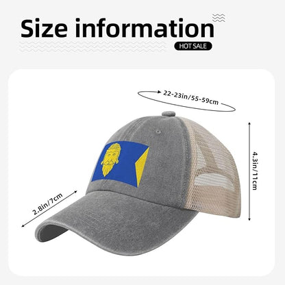 Classic Wormer vlag Denim mesh Cap Truck Driver Baseball hat Breathable Adjustable dad caps Black