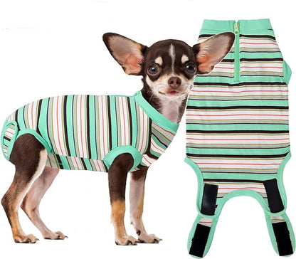 Recovery Suit for Dogs,Dog Cone Alternative Zipper Surgery Suit Female Spay,Soft Dog Surgery Suit for Anti Licking,Breathable Surgical Suit for Dogs Female Spay