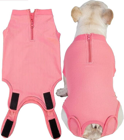 Recovery Suit for Dogs,Dog Cone Alternative Zipper Surgery Suit Female Spay,Soft Dog Surgery Suit for Anti Licking,Breathable Surgical Suit for Dogs Female Spay