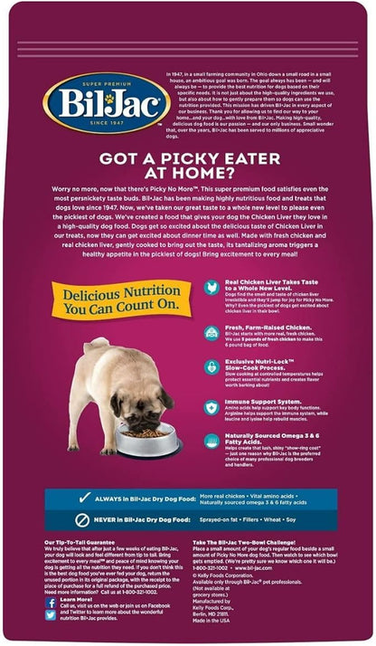 Bil-Jac Picky No More Small Breed Chicken Liver Dry Dog Food 6 Pounds