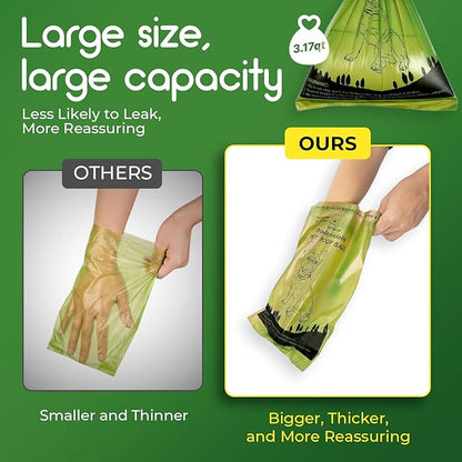 ATIFBOP Biodegradable Dog Poop Bags Rolls 360 Count Scented, Leak Proof and Extra Thick Waste Bag Refill (Scented)