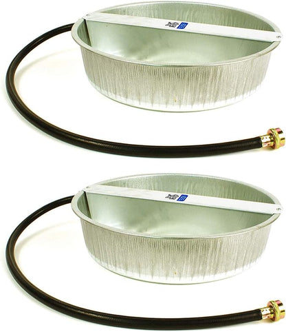 Little Giant 13-Quart Galvanized Steel Ever Full Pet Water Bowl Dish (2 Pack)