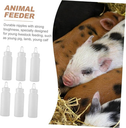 Levemolo Lamb Feeding Bottles Set of 6 250ml Milk Feeder for Puppies Pig Feeders Animal Feeding Bottles for Household Use