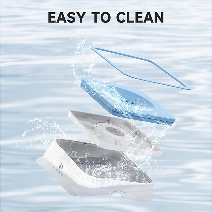 ELS PET No Spill Dog & Cat Bowl - 70oz/2L Large Capacity Travel Water Dispenser (Blue)