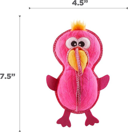 Outward Hound Xtreme Seamz Flamingo Squeaky Durable Dog Toy