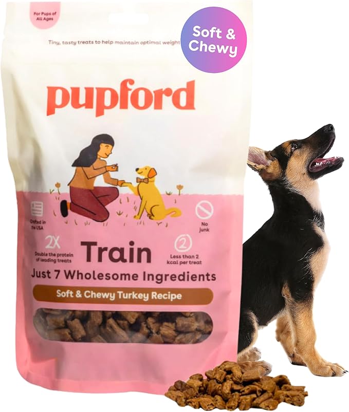 Pupford Soft & Chewy Training Treats for Dogs & Puppies (Turkey, 5 oz)