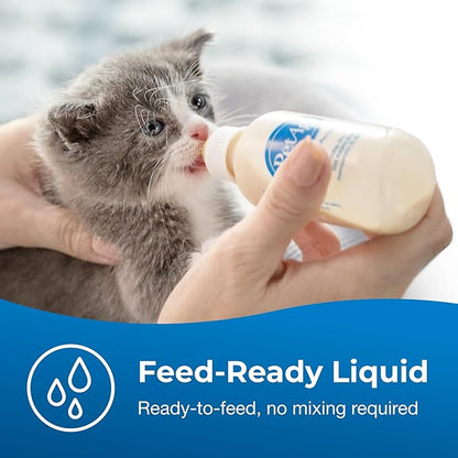 PetAg KMR Kitten Milk Replacer Liquid - 16 oz, Pack of 3 - Ready-to-Feed Formula with Vitamins for Newborn Kittens to 1 Year - Easy to Digest