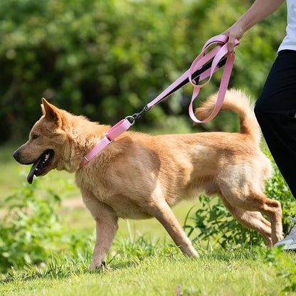 Hyhug Martingale Dog Collar Medium Pink |Escape - Proof Heavy Duty Nylon Durable No Slip, Ideal for Training & Daily Walks