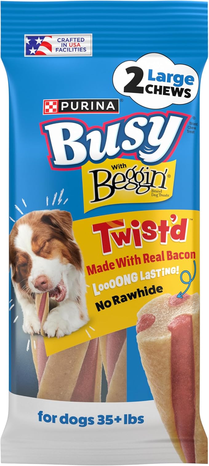 Purina Busy with Beggin’ Twist’d Adult Dog Chew Bone Treats - (Pack of 6) 2 ct. Pouches