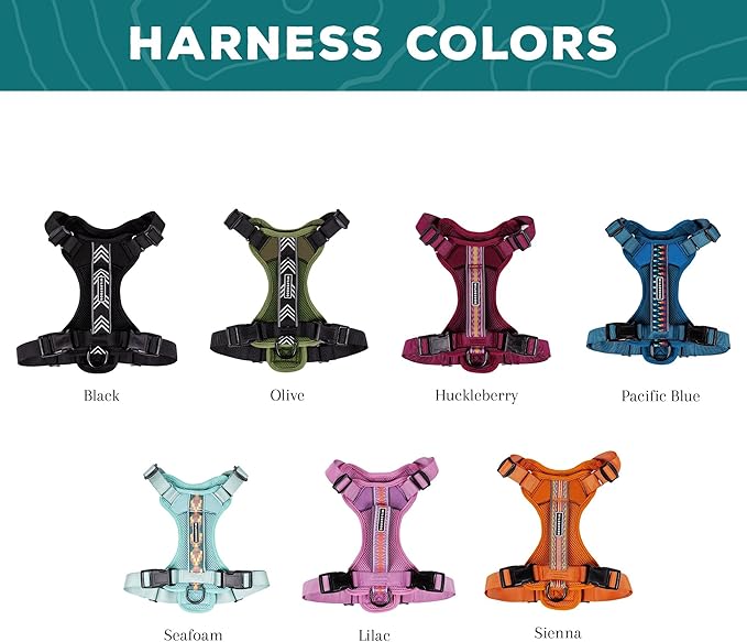 Wilderdog Lightweight Dog Harness with Reflective Straps - Large - Huckleberry