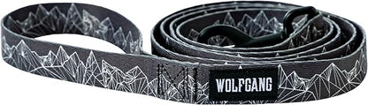 Wolfgang Heavy Duty Dog Leash, Pull-Tested to Over 800 lbs for Walking & Training, WolfMountain Print, Small