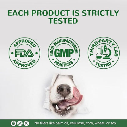 Dog Allergy Relief Chews, Natural Dog Itch Relief Chews with Omega-3, Astragalus & Turmeric for Immune Support, Prebiotic for Dog Skin Allergy Relief, Paw Licking & Seasonal Itching-300ct