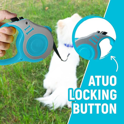 Retractable Dog Leash Automatic Telescopic Tractor Dog Tape, Pet Tape 10/16 FT Durable and Convenient, with Folding Bowl, Dispenser, Rubbish Bags, Suitable for Small and Medium Dogs