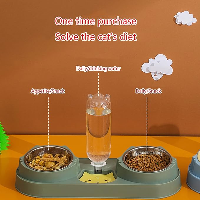 Pet Food Bowl Small Dog Feeder Water Feeding Dog Storage Anti-Skid Dogs Dishware Bowls for Food and Water Automatic