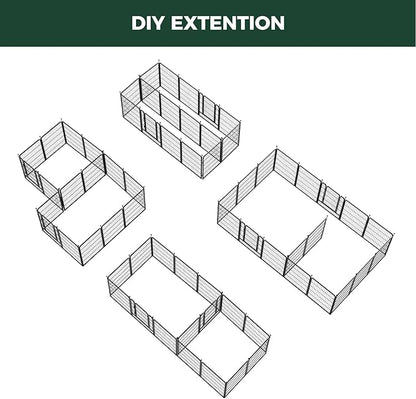 FXW Rollick Unleashed Dog Playpen for Indoor, Yard, RV Camping, 40 inch 16 Panels Dog Pen with Connectors (Pack of 2) for Medium and Large Dogs│Patented