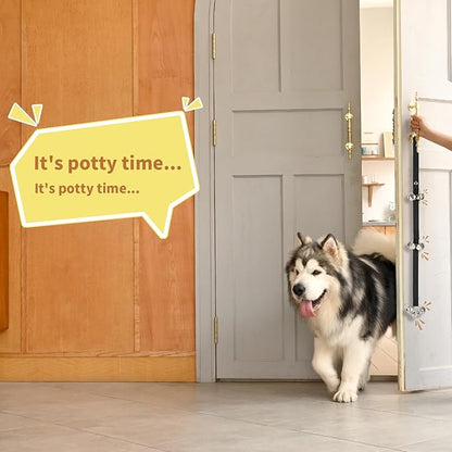 Luckyiren Dog Door Bell for Potty Training/to Go Outside, Hanging Puppy Bells for Puppies Doggy Doggie Poochie Pooch Pet Cat, Length and Height Randomly Adjustable
