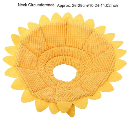 Cat Cone, Pet Recovery Collar Sunflower Shape Pet Elizabethan Collar Pet Recovery Cone Adjustable Pet Collar for Cat Dog (No. 3 Neck Circumference 23-26cm)