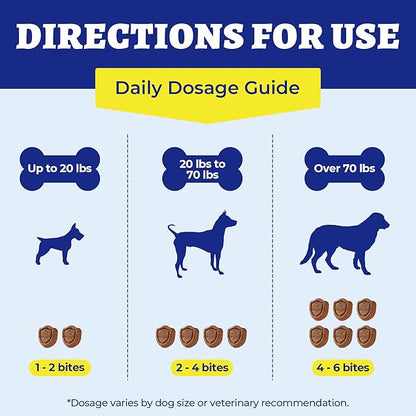 260 Bites Wellix Dog Skin and Coat Supplement - Affordable, Long-Lasting Omega 3 Fish Oil for Dogs - Supports Skin & Coat, Itching Relief & Anti-Shedding Tasty Dog Allergy Chews