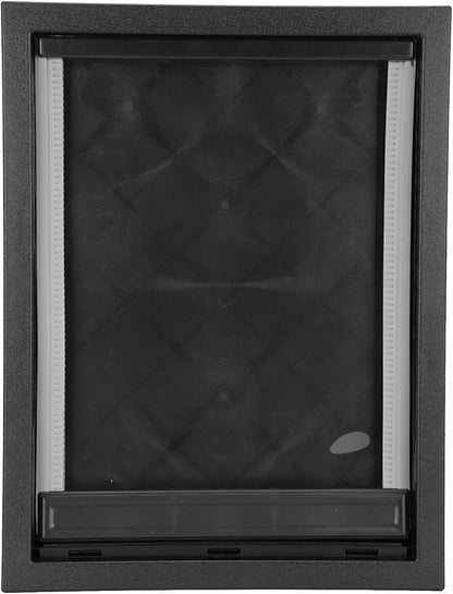 GLOGLOW Large Dog Door, Plastic with Removable Flap for Easy Installation, Weatherproof Pet Gate with Strong Magnetic Closure for Dogs and Cats, 19.7x15in for Home Use (Black)