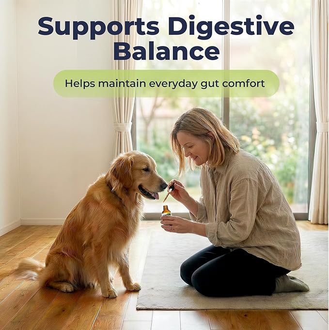 Licorice Root Drops for Dogs – Herbal Digestive & Throat Comfort Support, Licorice Root Extract Liquid for Sensitive Stomach & Daily Wellness, Easy-to-Mix Dog Supplement, 2 fl oz (60 mL)
