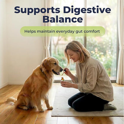 Licorice Root Drops for Dogs – Herbal Digestive & Throat Comfort Support, Licorice Root Extract Liquid for Sensitive Stomach & Daily Wellness, Easy-to-Mix Dog Supplement, 2 fl oz (60 mL)