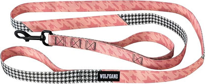 Wolfgang Heavy Duty Dog Leash, Pull-Tested to Over 800 lbs for Walking & Training, HoundsPink Print, Dual-Handle Large