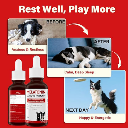 Аdrеnаl Balance for Dogs-Promotes Healthy Adrenal Function for Cushing’s Disease-Supports Normal Sleep & Cortisol Balance-Contains Melatonin, HMR Lignans, Ashwagandha Extract & HMR Lignans, 60ml