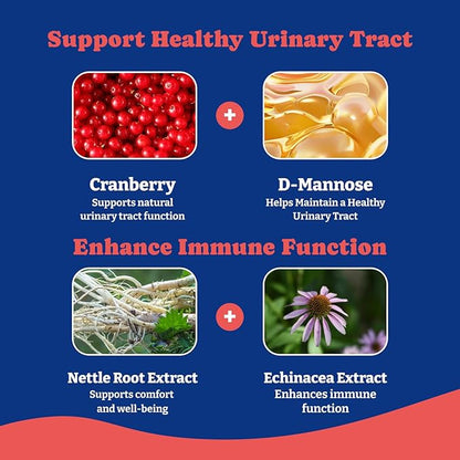 Dog UTI Treatment - 180 Dog Bladder Control Chews, Cranberry Supplement for Urinary Tract Health, Cranberry Chews for Dogs, Duck & Pear Flavor