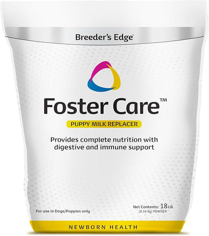 Breeder's Edge Foster Care Canine Milk Replacer Powder, Complete Nutritional Supplement for Puppies & Dogs, Supports Healthy GI & Immune System, Easy to Mix Formula, 18 lb