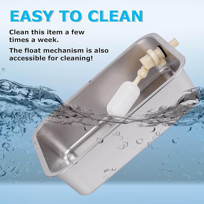3 Gallon Automatic Dog Water Dispenser for Large Dogs Stainless Steel Bowl, Large Self Filling Auto Water Bowl Outdoor for Cats Livestock Chicken