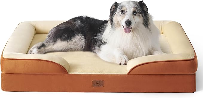 Bedsure XL Orthopedic Dog Bed for Extra Large Dogs - Washable XLarge Dog Cat Bed Waterproof, Comfort Dogs Couch Sofa with Washable Removable Cover, Pet Bed with Nonskid Bottom, Ember Clay, 42"