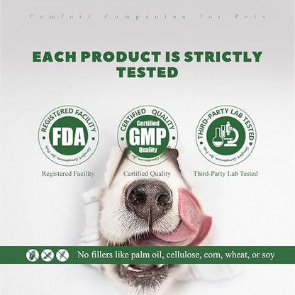 Dog Allergy Chews, Dog Allergy Relief Chews Coat Supplement for Itchy Skin Paw Licking, Probiotics for Dogs with Colostrum Omega-3 Turmeric Immune Supplement-30ct