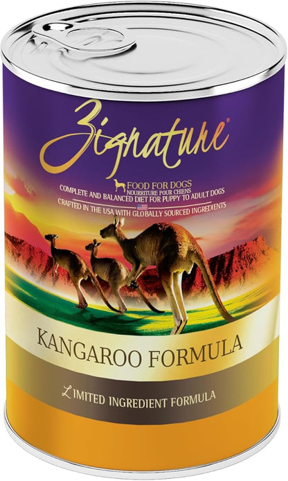 Zignature Kangaroo Canned Dog Food Formula 12/13oz
