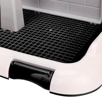Generic Dog Toilet Pad, Dog Potty Tray with Simulated Wall for Small Dogs and Puppies Under 15 Pounds, Black