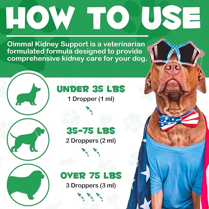 Kidney Support for Dogs, Dog Kidney Treatment Support Urinate Regularly, Strengthen Kidney Function,Increase Immunity, Herbal Supplement Supports Healthy Kidney Function- 60ml/2fl.oz