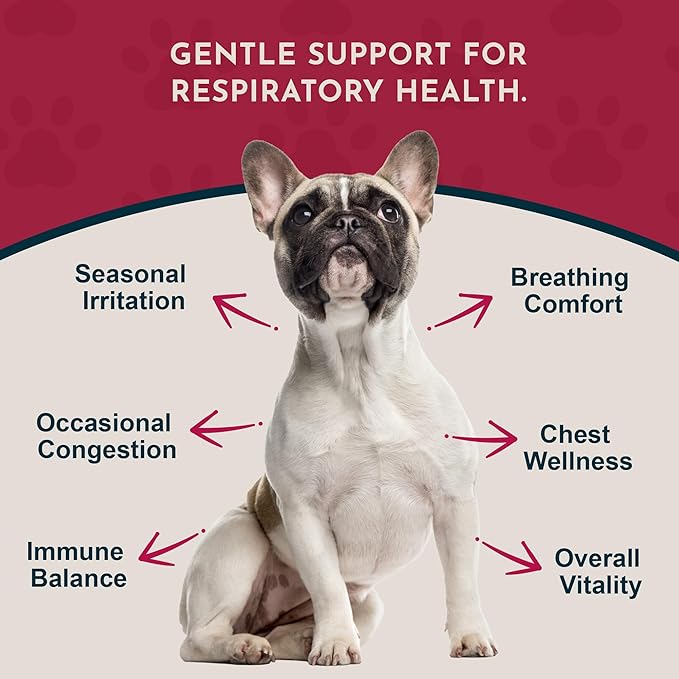 Animal Essentials Breathe EZ Herbal Supplement for Dogs & Cats, 2 fl oz - Supports Clear, Healthy Respiration-Breathing