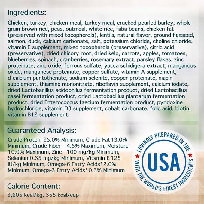 Chicken Soup for The Soul All Natural Premium Adult Dry Dog Food, Real Meat First Ingredient, No by-Products, Supports Gut & Immune Health, Chicken, Turkey & Brown Rice, 40lb