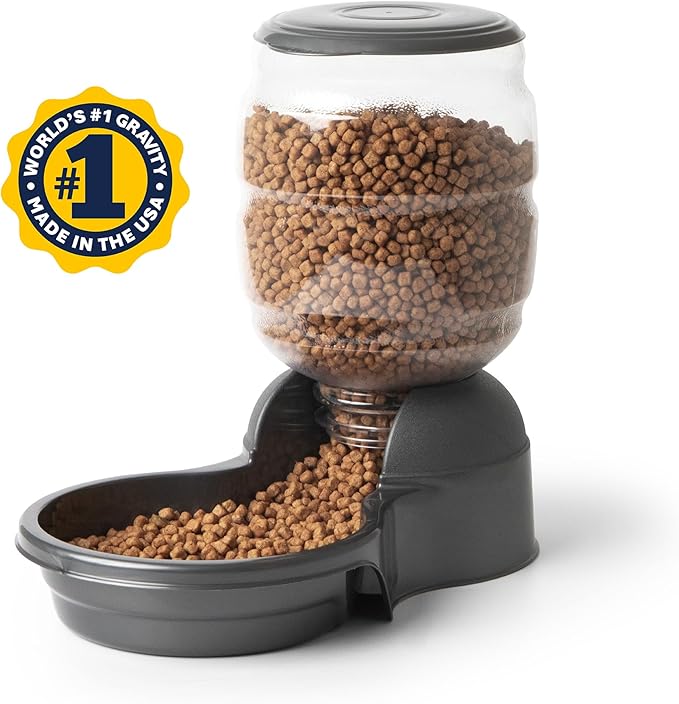 Petmate Replendish Gravity Feeder, 5 lb, Blue, Made in USA