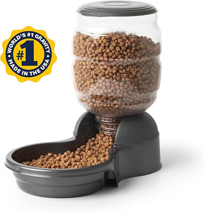 Petmate Replendish Gravity Feeder, 5 lb, Blue, Made in USA