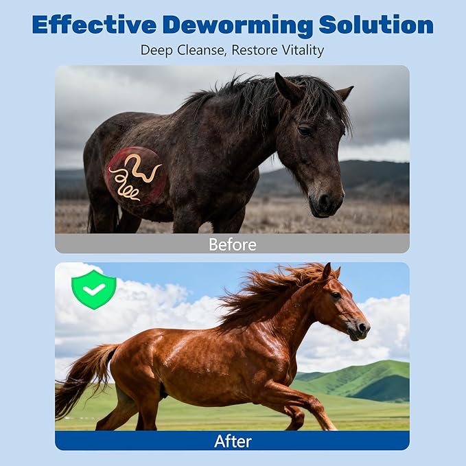 Dewormer for Horse, Poultry & More - Liquid Fenbendazole Dewormer for All Worms, Tapeworms, Roundworms, Hookworms, Pinworms & Giardia - Broad-Spectrum Wormers