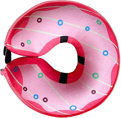 Inflatable Dog Cone Collar for Large Medium Small Dogs to Stop Licking, Soft Dog Cone Alternative Donut Collar After Surgery (Pink, L)