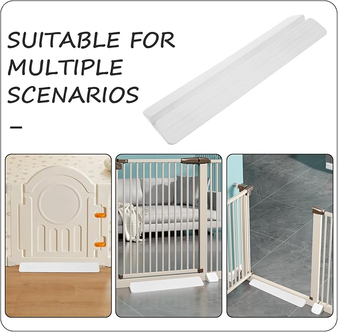 Fence Support Feet and Dog Gate Ramp Accessories Anti-kick Pedal Safety Gate Hardware for Stair and Doorway Guardrail Sturdy Railing Fixing Parts