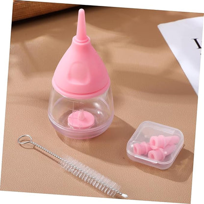 WOONEKY Silicone Nursing Bottles for Puppies Kitten Newborn Puppy Feeding Supplies Dog Bottles Milk Cleaning Brush